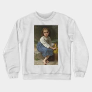 Jeune Fille A La Cruche by William-Adolphe Bouguereau Crewneck Sweatshirt